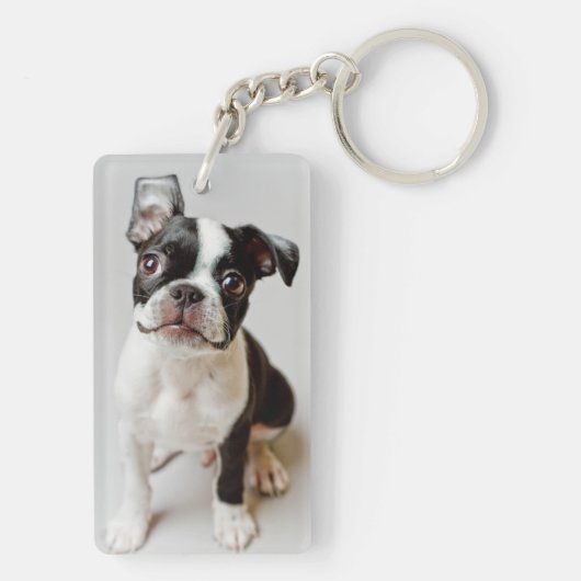Boston Terrier Sleutelhanger (achterkant)