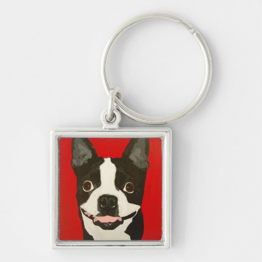 Boston Terrier Sleutelhanger (Voorkant)