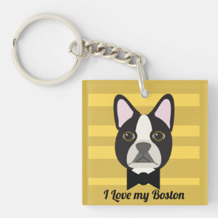Boston Terriër Sleutelhanger