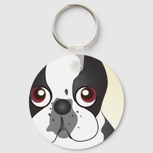 Boston Terrier Sleutelhanger (Voorkant)