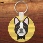 Boston Terrier Sleutelhanger (Achterkant)
