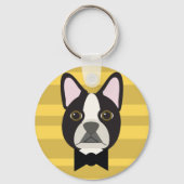 Boston Terrier Sleutelhanger (Achterkant)