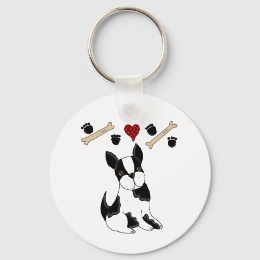 Boston Terrier Sleutelhanger (Voorkant)