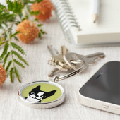 Boston Terrier Smile Sleutelhanger (Zijkant)