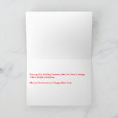 Boston Terrier snoepriet kerstkaart Feestdagen Kaart (Binnen)