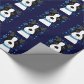 Boston Terrier Snowflakes Holiday Wrapping Paper Cadeaupapier (Hoek)