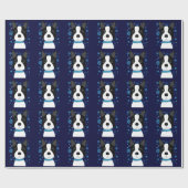 Boston Terrier Snowflakes Holiday Wrapping Paper Cadeaupapier (Vlak)