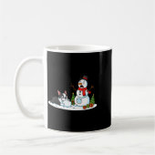 Boston Terrier Snowman Christmas Tree Xmas Womens  Koffiemok (Links)