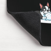 Boston Terrier Snowman Christmas Tree Xmas Womens  Muismat (Hoek)