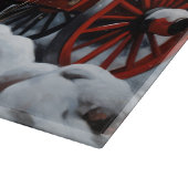 Boston Terrier Snowy Sleigh Kerst Decor Snijplank (Hoek)