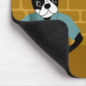 Boston Terrier & Sock Monkey Muismat (Hoek)