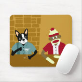 Boston Terrier & Sock Monkey Muismat (Met muis)