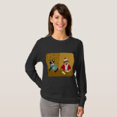 Boston Terrier & Sock Monkey T-shirt (Voorkant volledig)