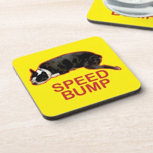 Boston Terrier Speed Bump Onderzetter (Linkerzijde)