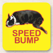 Boston Terrier Speed Bump Onderzetter (Voorkant)