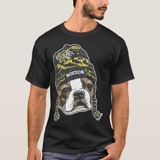 Boston Terrier Sports Beanie T-shirt (Voorkant)