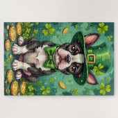 Boston Terrier St Patrick’s Day Funny Lucky Dog Legpuzzel (Horizontaal)