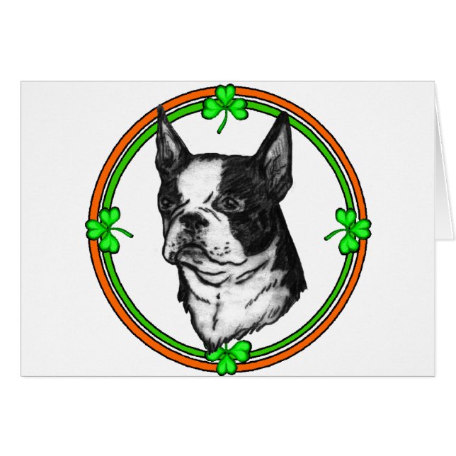 Boston Terrier St Patrick's Day (Voorkant Horizontaal)