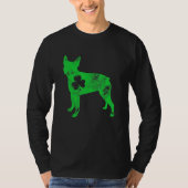 Boston Terrier St Patricks Day Boys Girls Shamrock T-shirt (Voorkant)