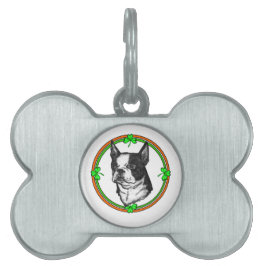 Boston Terrier St Patrick's Day Huisdieren Naamplaatje