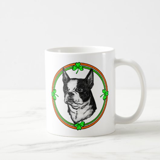 Boston Terrier St Patrick's Day Koffiemok (Rechts)