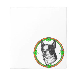 Boston Terrier St. Patrick's Day Notitieblok