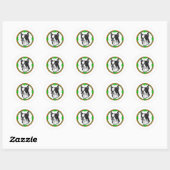 Boston Terrier St Patrick's Day Ronde Sticker (Vel)