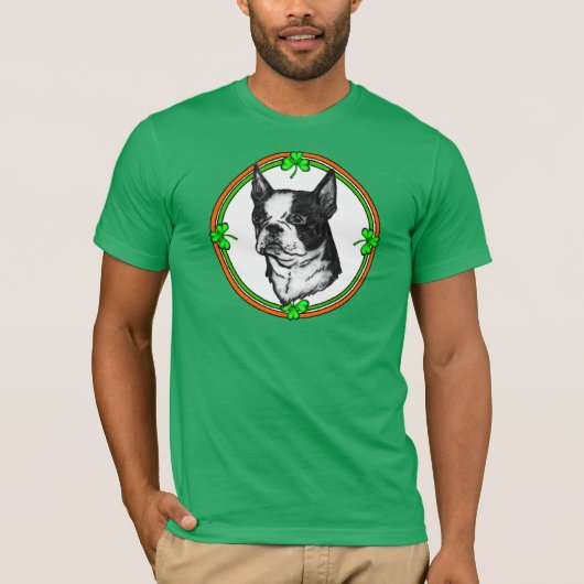 Boston Terrier St Patrick's Day T-shirt (Voorkant)