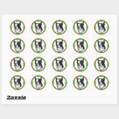 Boston Terrier St Patrick's Day Vierkante Sticker (Vel)