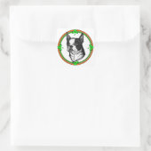Boston Terrier St Patrick's Day Vierkante Sticker (Tas)
