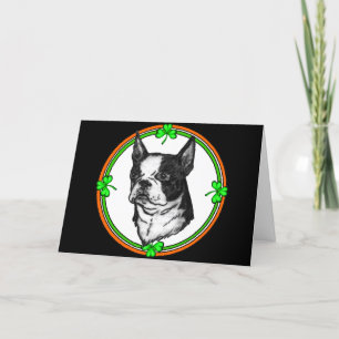 Boston Terrier St. Pattys Kaart