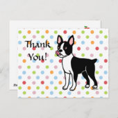 Boston Terrier Standing Briefkaart (Voorkant / Achterkant)