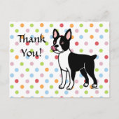 Boston Terrier Standing Briefkaart (Voorkant)