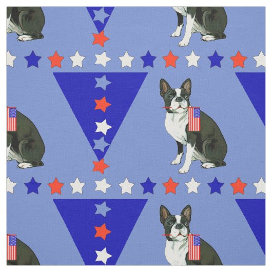 Boston Terrier Stars Stof (Swatch)