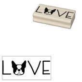 Boston Terrier stempel - Boston L O V E (Gestempeld)