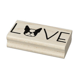 Boston Terrier stempel - Boston L O V E