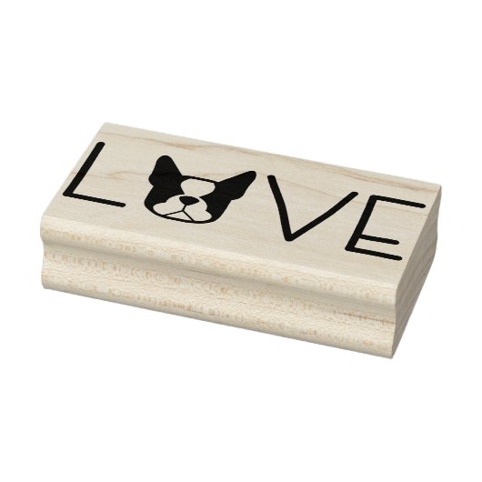 Boston Terrier stempel - Boston L O V E (Stempel)