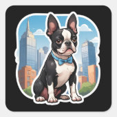 Boston Terrier Sticker (Voorkant)
