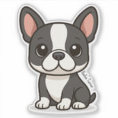Boston Terrier Sticker (Voorkant)