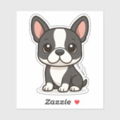 Boston Terrier Sticker (Vel)