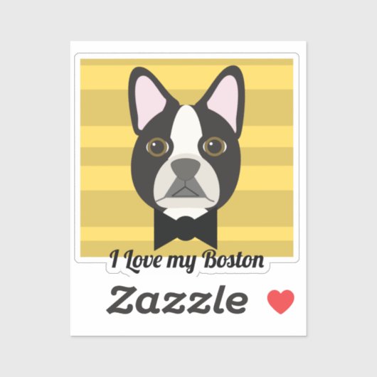 Boston Terrier Sticker (Vel)