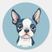 Boston Terrier Sticker (Voorkant)