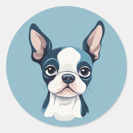 Boston Terrier Sticker (Voorkant)