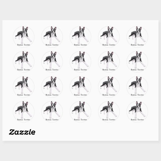 Boston Terrier Sticker (Vel)