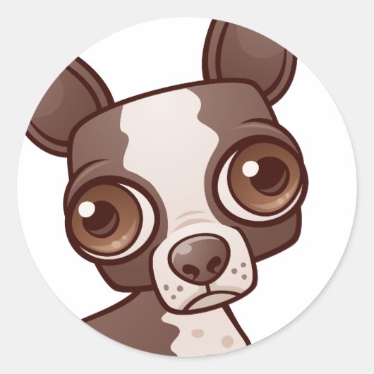 Boston Terrier Sticker (Voorkant)