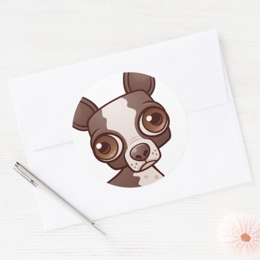 Boston Terrier Sticker (Envelop)