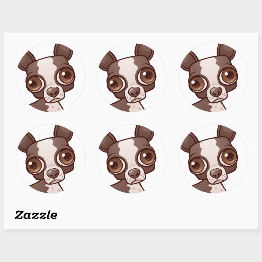 Boston Terrier Sticker (Vel)