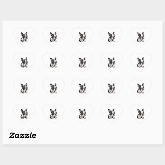 Boston Terrier sticker ontwerp (Vel)