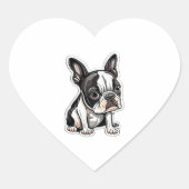 Boston Terrier sticker ontwerp (Voorkant)