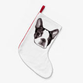 Boston Terrier Stocking Kleine Kerstsok (Voorkant (Hangend))